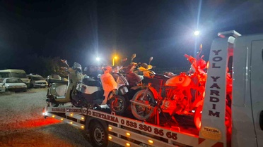 Datça'da Plakasız Motosiklet Denetimi