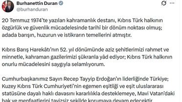 Kıbrıs Barış Harekatı'nın 52. Yılı Anıldı