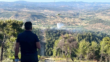 Manisa'da yangında 1.5 hektarlık kızılçam ormanı zarar gördü