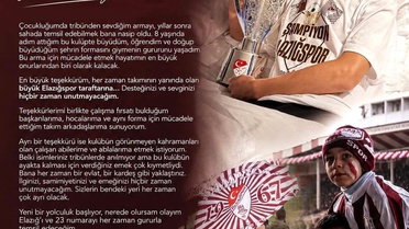 Ahmet Ertuğrul'dan Elazığspor'a veda