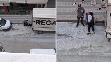 Kafasını defalarca kamyonet kasasına vurup kendisini bayılttı
