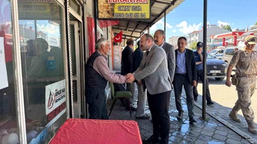Yeni Kaymakam Güvenç'ten Arpaçay'da esnafla ilk buluşma
