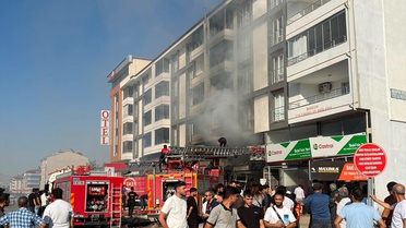 Kovancılar'da İş Yerinde Yangın