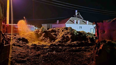 Karapınar'da Saman Balyası Yangını