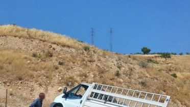 Siirt'te Ticari Araç Devrildi
