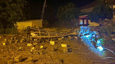 Keskin'de Fırtına Minareyi Yıktı