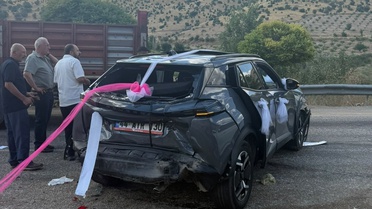 Doğanşehir'de düğün konvoyunda zincirleme kaza: 9 yaralı