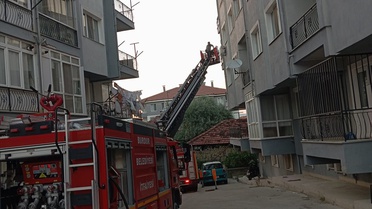 Burdur'da Apartman Yangını