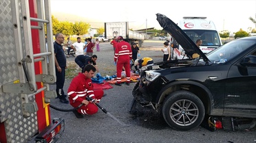 Hatay'da SUV ile Motosiklet Çarpıştı
