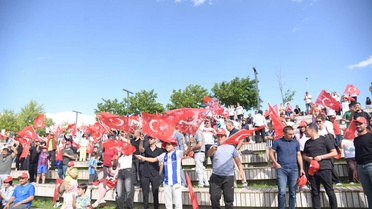Kahramankazan'da milli coşku sinema keyfiyle buluştu