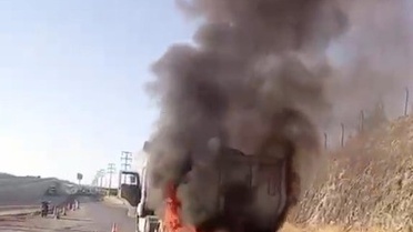 Kahramanmaraş'ta Kamyon Yangını