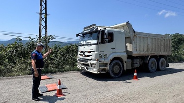 Ordu’da ağır tonajlı araç denetimi: 11 araca ceza