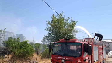 Kurtalan'da Bahçede Yangın