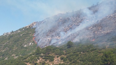 Kaş'ta Orman Yangınına Karada Mücadele Devam Ediyor