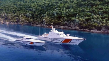 Muğla'da Sahil Güvenlik Yangınla Mücadelede Aktif