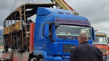 Ankara'da Otobüs Yangını