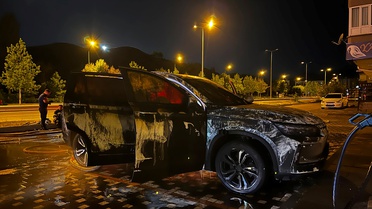 Kayseri'de şarj istasyonunda elektrikli otomobil yandı