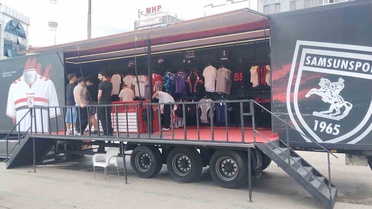 Samsunspor Tırı Çarşamba'da Taraftarlarla Buluştu
