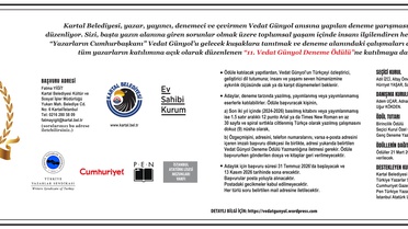Vedat Günyol 11. Deneme Ödülü başvuruları başladı
