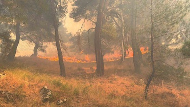 Balıkesir’deki yangın Bergama sınırına ulaştı, gazeteciler alevler arasından zor kurtuldu