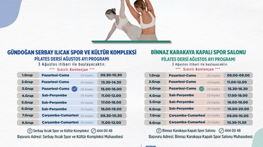 Bodrum'da ağustos ayı pilates dersleri başlıyor