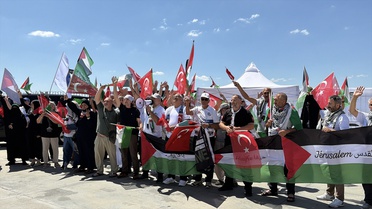 Filistin Konvoyu Türkiye'ye Girdi