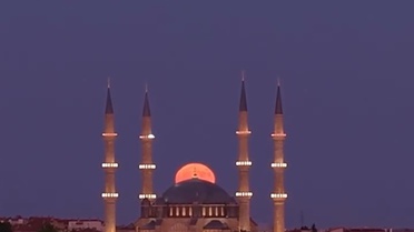 Edirne'de Dolunay ve Selimiye Camii