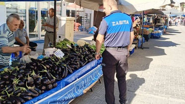 Germencik’te pazarda etiket denetimi