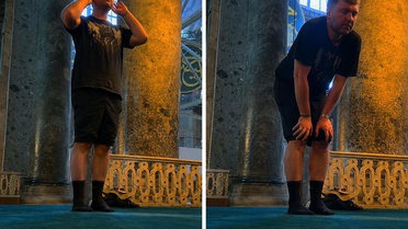 Ukraynalı turist, Ayasofya'ya giriş ücreti ödememek için namaz kılıyormuş gibi yaptı