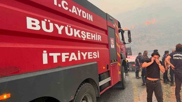 Aydın Büyükşehir Çine’de yangına müdahale ediyor