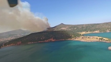 Foça'da Orman Yangınına Mücadele