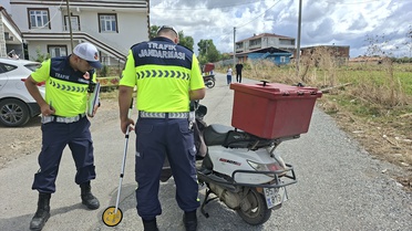 Bafra'da Motosiklet Kazası