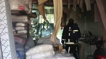 Antalya'da Kuaförde Yangın