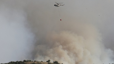 Susurluk'ta Orman Yangını Havadan Görüntülendi