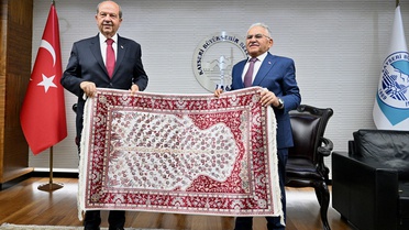 KKTC'nin 5. Cumhurbaşkanı Ersin Tatar, Kayseri'de ziyaretlerde bulundu