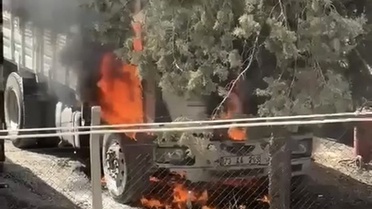 Nusaybin'de Yangın: Kamyon Kül Oldu
