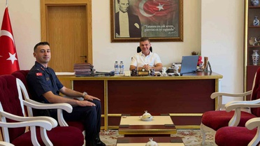 Jandarma Teğmen Akıncı'dan Kaymakam'a Ziyaret