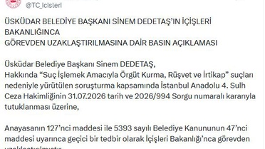 Sinem Dedetaş Görevden Uzaklaştırıldı