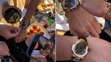 Bodrum’da gösterişin yeni boyutu: Saat camında havyar yeme çılgınlığı