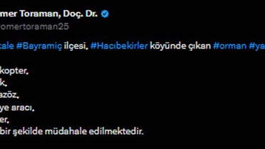 Çanakkale'de Yangınla Mücadele