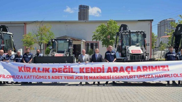 Esenyurt Belediyesi araç filosuna 5 yeni iş makinesi kazandırdı