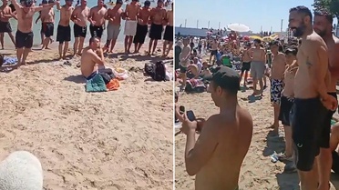 İstanbul'da Caddebostan plajında tartışma yaratan görüntü