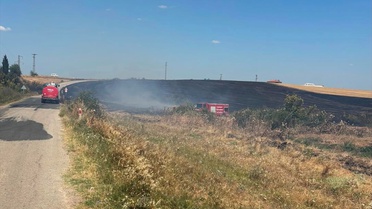 Hayrabolu'da Anız Yangını Kontrol Altına Alındı