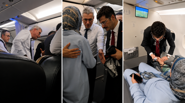 Uçakta fenalaşan yolcuya Sağlık Bakanı Memişoğlu'nun ekibi müdahale etti