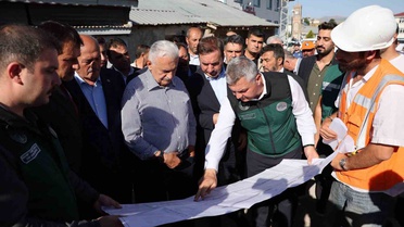 Yıldırım Otlukbeli’ndeki Taşkın Koruma Projesini inceledi