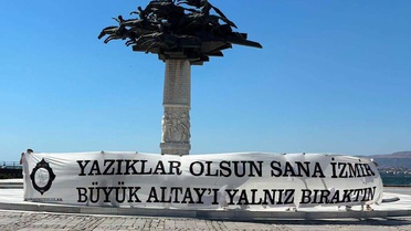 Altay taraftarından şehre tepki