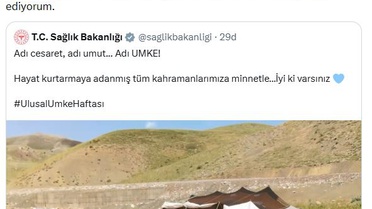 UMKE Haftası: Bakan Memişoğlu'ndan Destek Mesajı