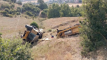 Tokat'ta Biçerdöver Dereye Devrildi