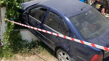 Edirne'de Direğe Çarpan Araçta Hasar
