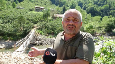 Bulancak'ta Tehlikeli Ahşap Köprü